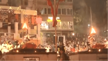 Yogi, Shah attend Ganga Aarti, drone show in Varanasi 